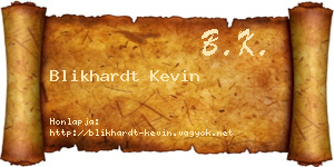 Blikhardt Kevin névjegykártya