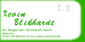 kevin blikhardt business card